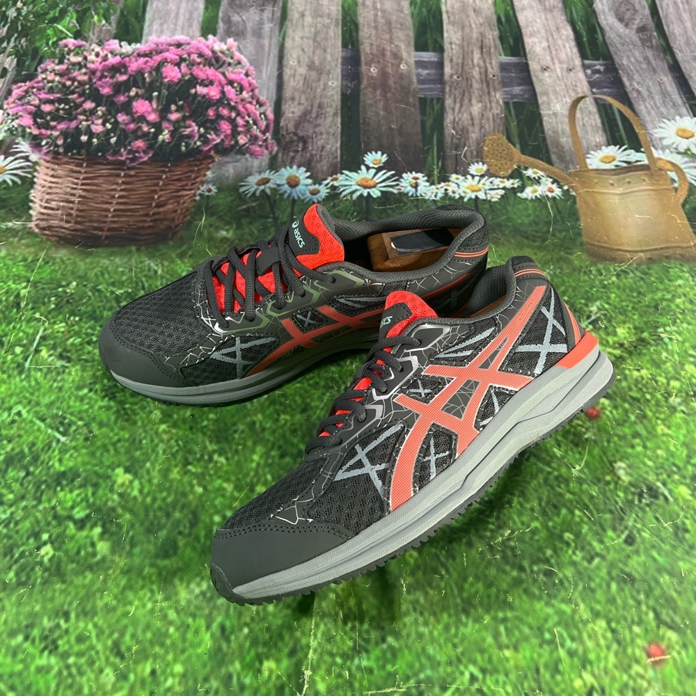 Asics Gel-Endurant Size 8 Womens Athletic Running Shoes T792N Gray/Orange